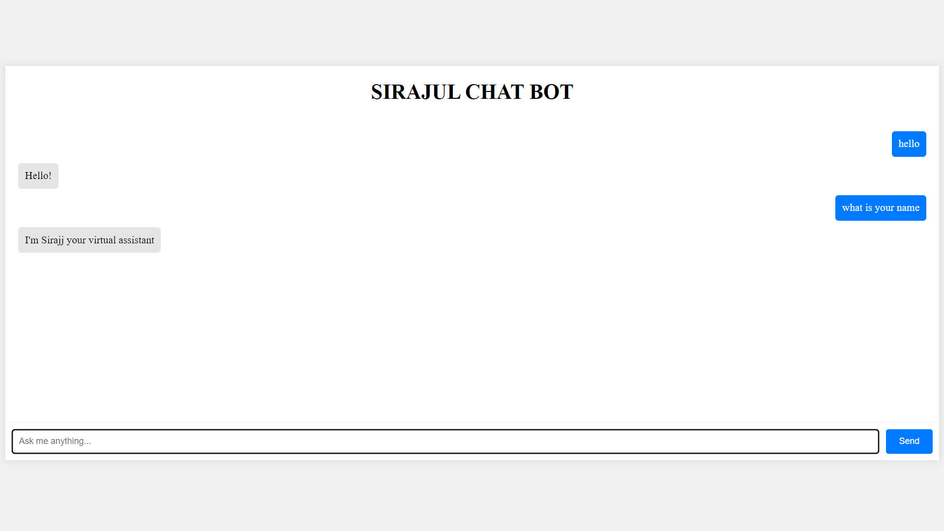 CHAT BOT Application